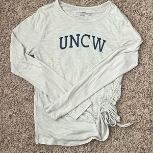 UNCW side tie long sleeve tee